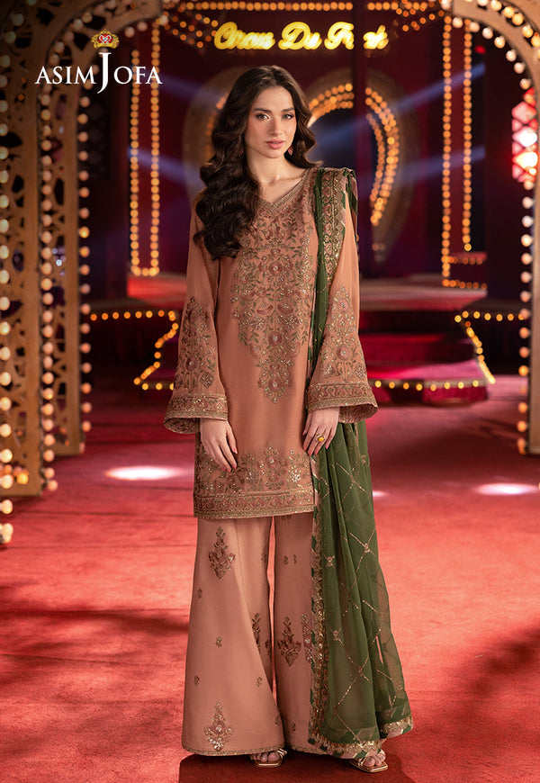 AJLF-12 EMBROIDERED CHIFFON 3 PCS