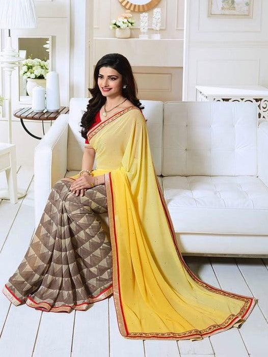 Yellow Colour Casual Wear Saree