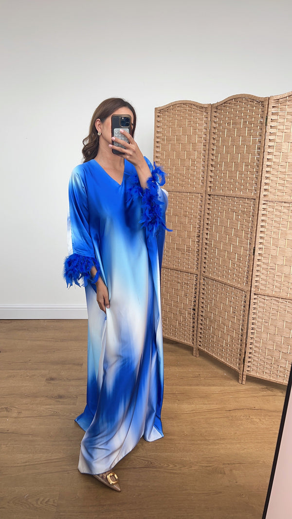 Kieki ombre kaftan in royal