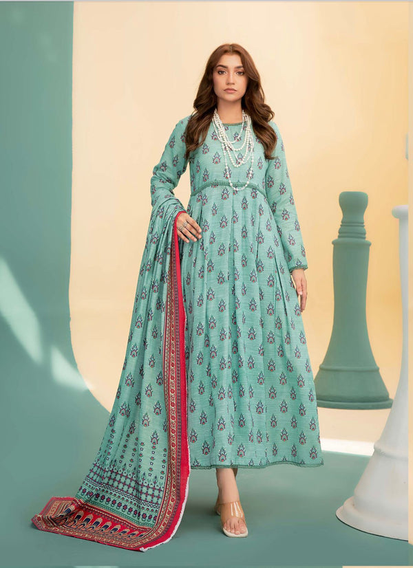 3 PIECE - UNSTITCHED DIGITAL PRINTED KHADDAR BY AIZAL SUIT