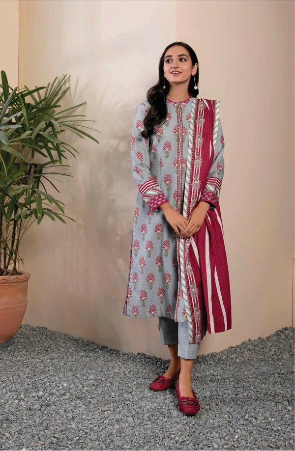 3 PIECE - DIGITAL PRINTED KHADDAR SAPPHIRE SUIT