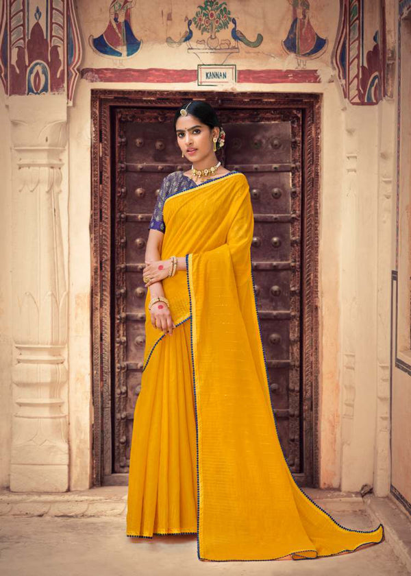 Linen Silk Saree with weaving Thread work