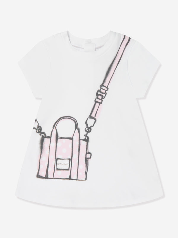 Baby Girls Snapshot Bag Dress in Ivory