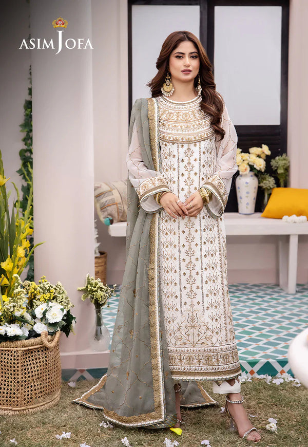 Asim Jofa Chiffon Suit AJCF-17