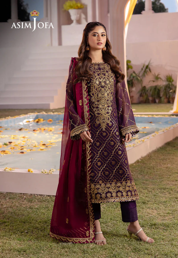 Asim Jofa Chiffon Suit AJCF-02