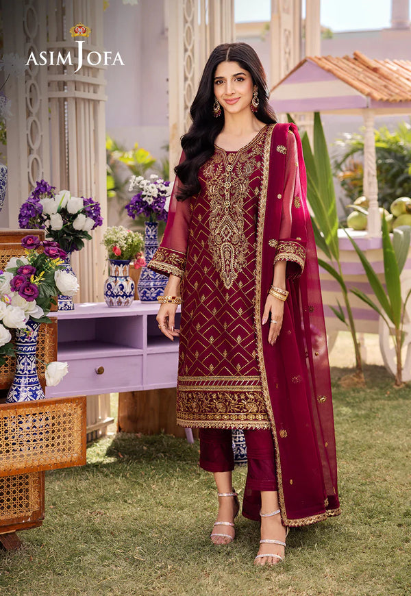 Asim Jofa Chiffon Suit AJCF-01