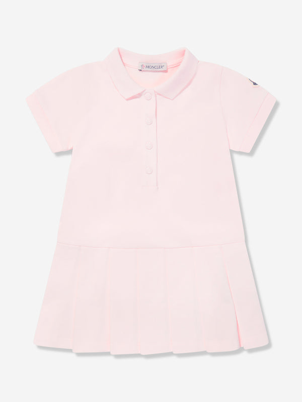 Baby Girls Branded Polo Dress in Pink