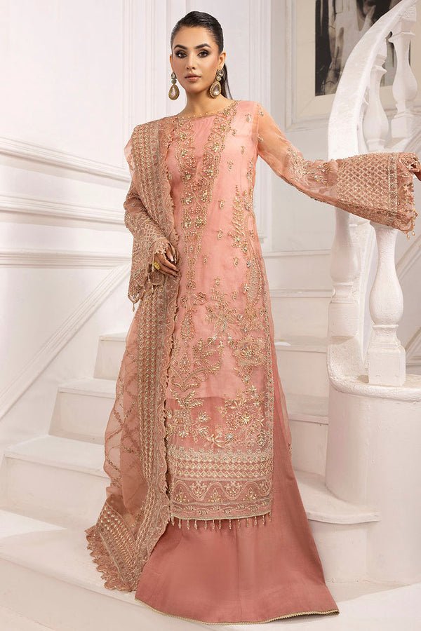 4934-ABSHAR EMBROIDERED ORGANZA UNSTITCHED