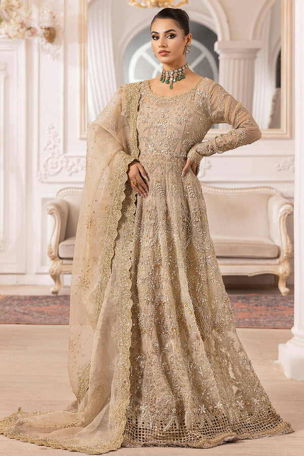 4940-LAIRA EMBROIDERED ORGANZA UNSTITCHED