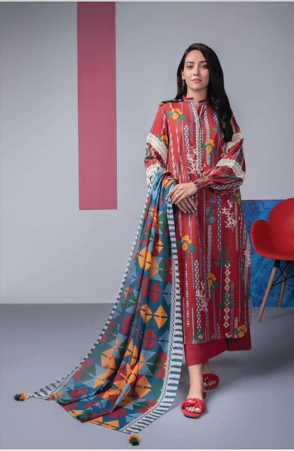 3 PIECE - DIGITAL PRINTED KHADDAR SAPPHIRE SUIT