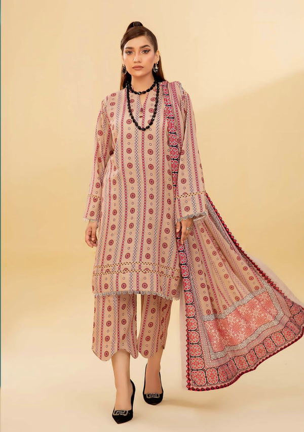 3 PIECE - UNSTITCHED DIGITAL PRINTED KHADDAR BY AIZAL SUIT