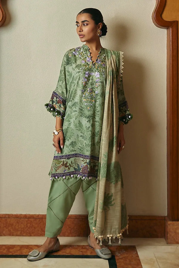 Sana Safinaz Embroidered Linen piece Suit M233-006B-CQ