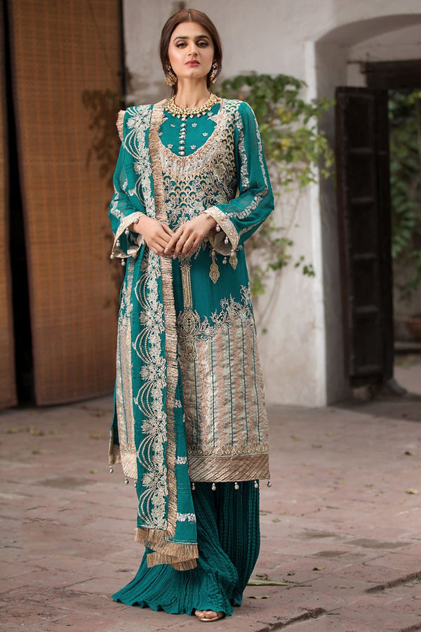 2355-BERYL-BROCADE EMBROIDERED CRINKLE CHIFFON UNSTITCHED