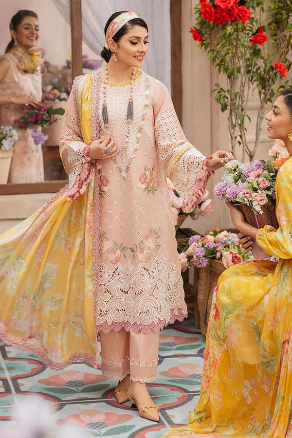 3 Piece Unstitched Heavy Embroidered Chickan Kari Lawn Suit