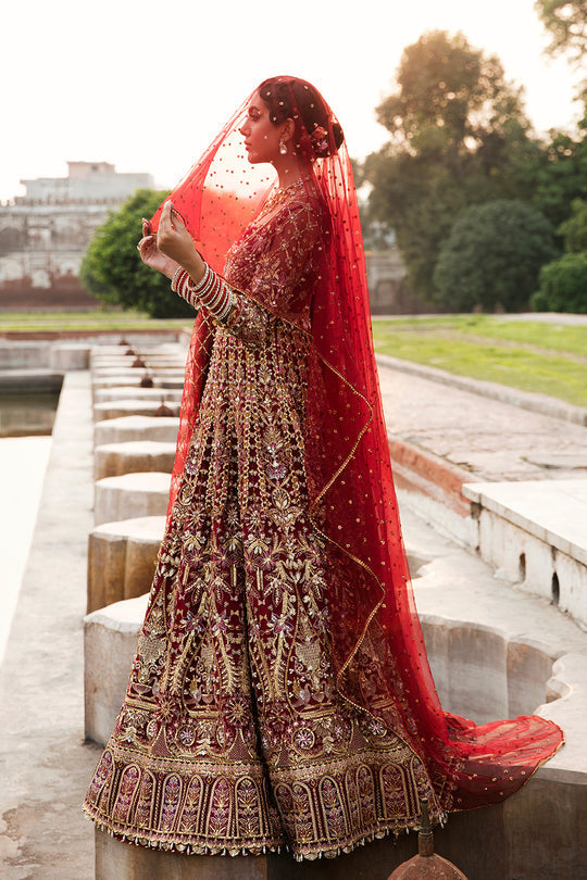 Afrozeh Embroidered Net 3 piece suit MAHJABEEN Clothingam