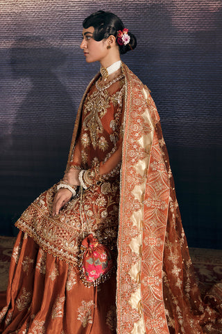 Afrozeh Embroidered Net 3 piece suit RANGREZA Clothingam