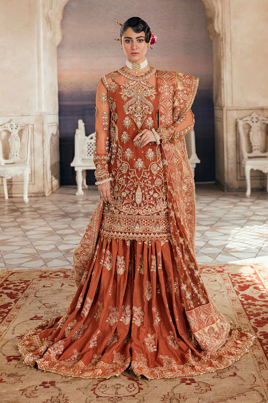 Afrozeh Embroidered Net 3 piece suit RANGREZA Clothingam