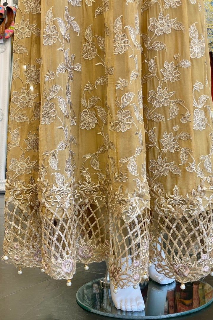 House Of Serene Maxi Dress Brown Beige HOS21 Clothingam