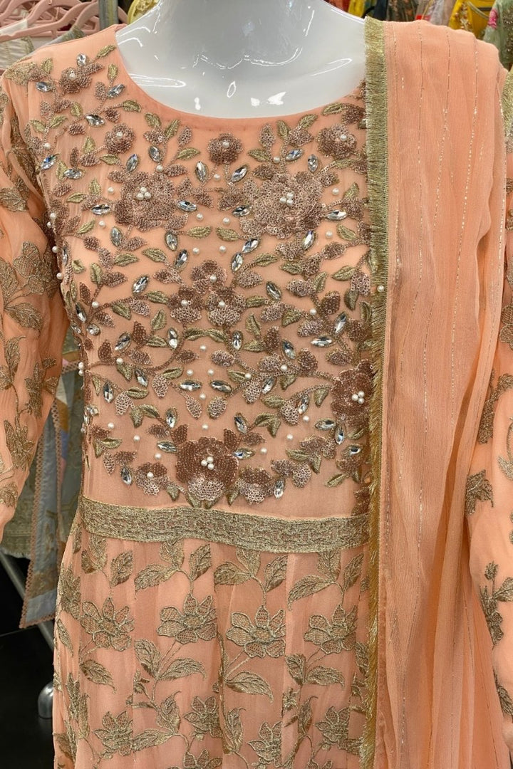 House Of Serene Maxi Dress Peach HOS16 Clothingam