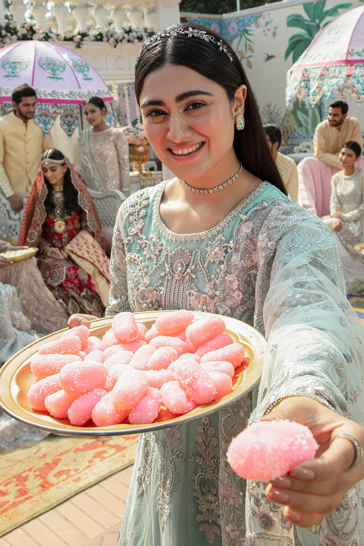 Imrozia Embroidered Net 3 Piece suit SB-09 ARWAH Clothingam