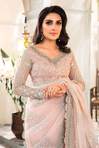 Maria B Mbroidered Wedding 2022 | Rose Pink and Lilac-BD-2404 Clothingam