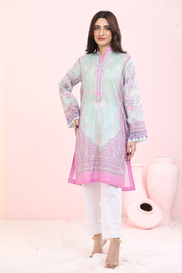 Lawn Mint Kurti - Limelight Summer Collection