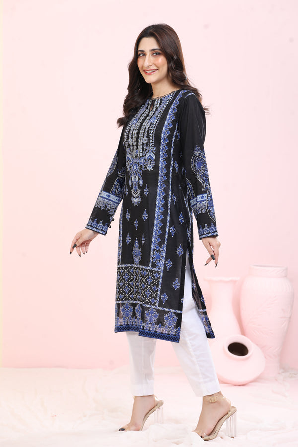 Lawn Black Kurti - Limelight Summer Collection
