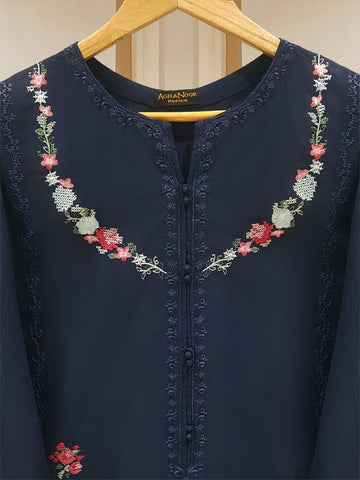 PURE EMBROIDERED JACQUARD LAWN SHIRT  S107028
